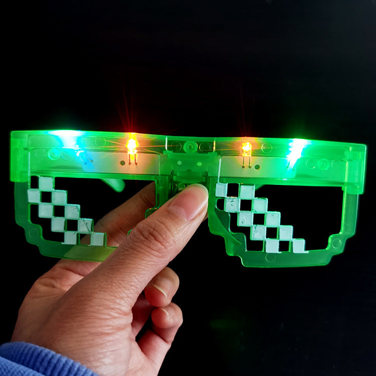 Wholesale Mosaic Creative Party LED Plastic Luminous Glasses Toys